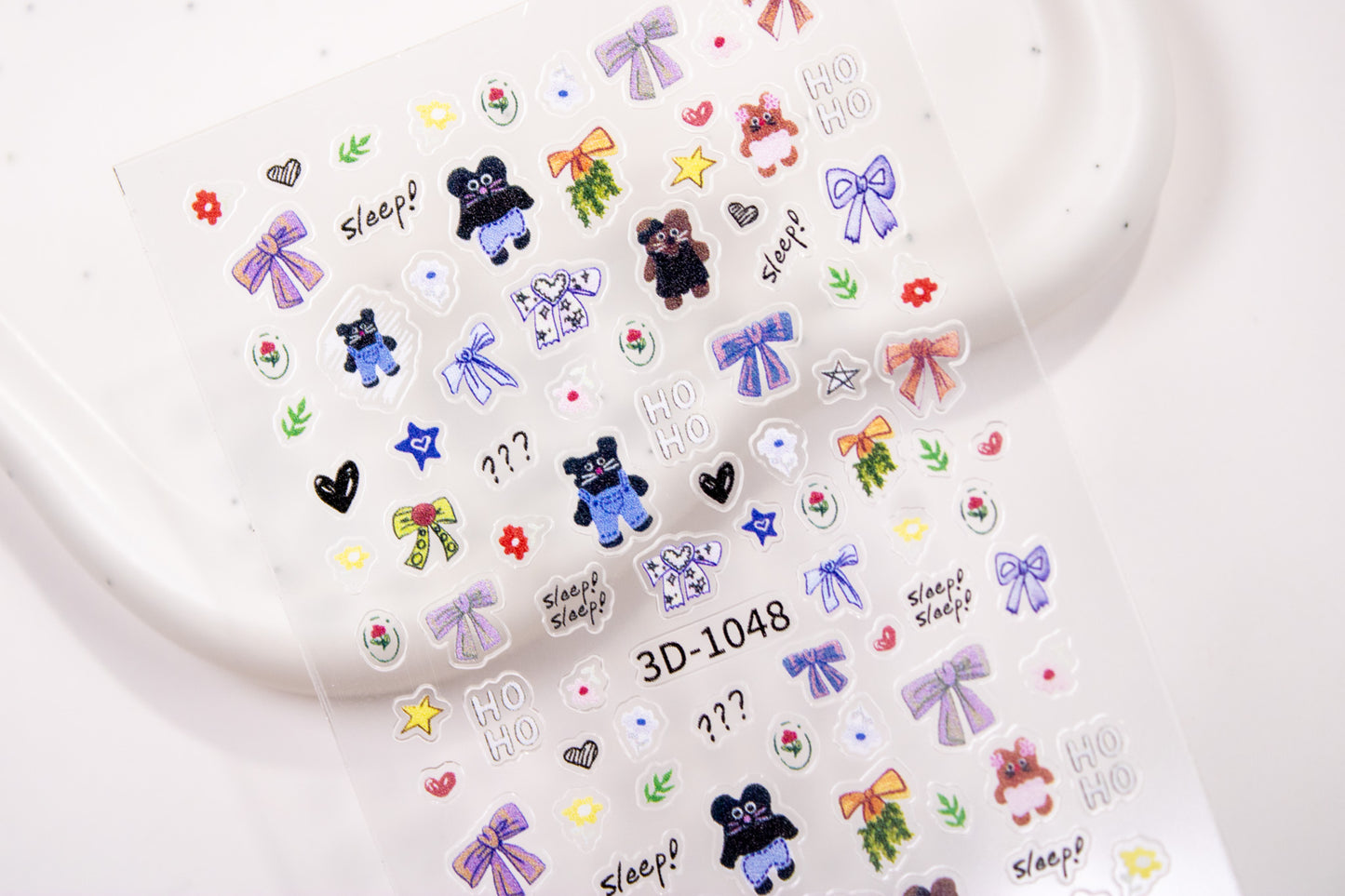 Sleepy Kitty Nail Sticker