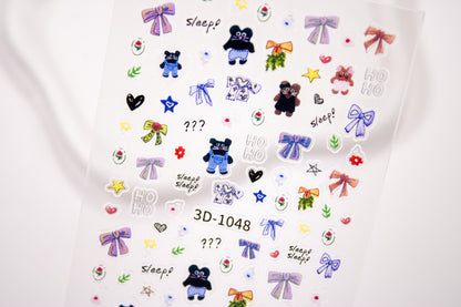 Sleepy Kitty Nail Sticker