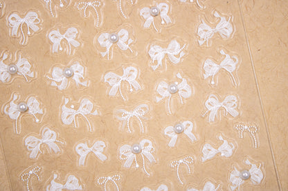 Pearl Ribbon Nail Sticker