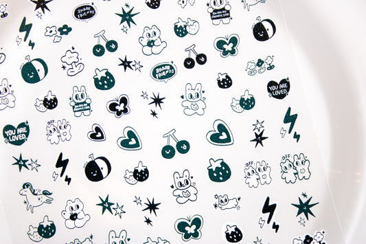 Bunny Friends Nail Sticker