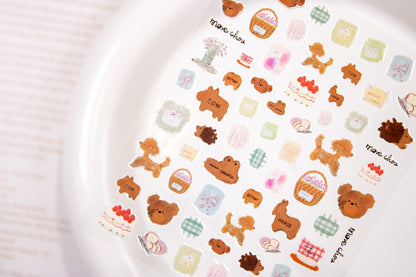 Sweet Poodle Nail Sticker