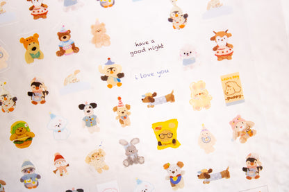 Hello Bandal Animal Friends nail stickers for cute DIY manicure designs.